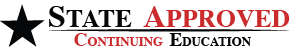 CE State Approved Continuing Education logo